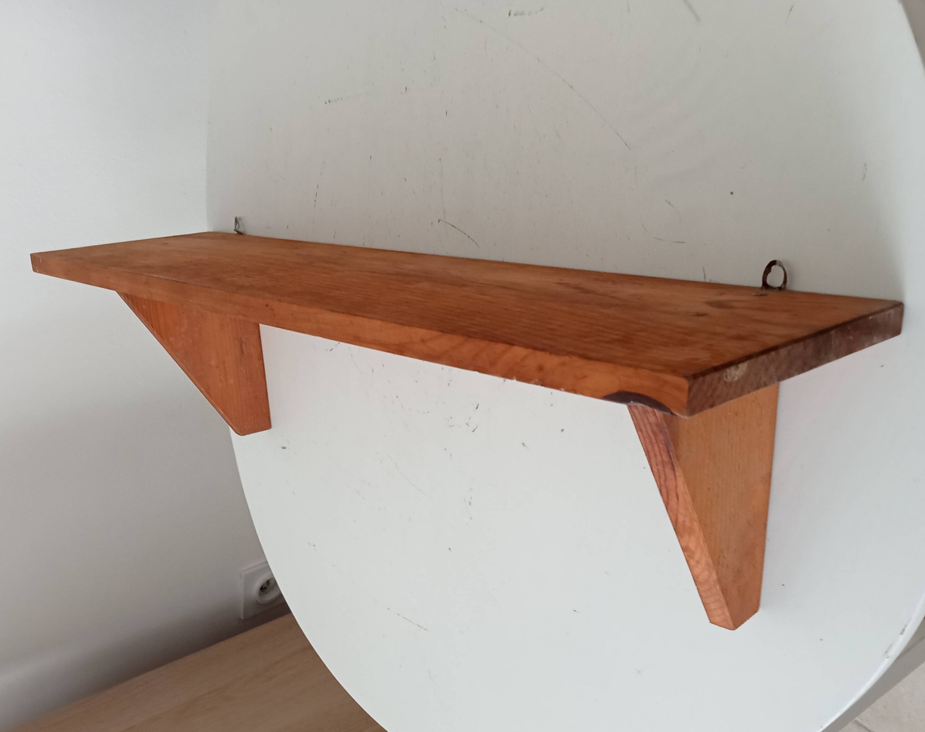 Vintage wooden wall shelf