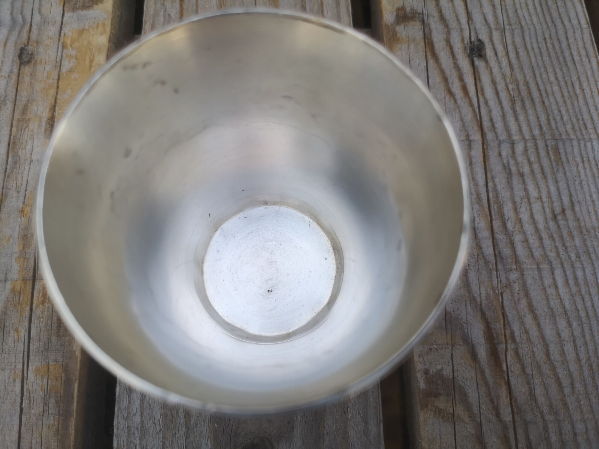 Silver metal timbale