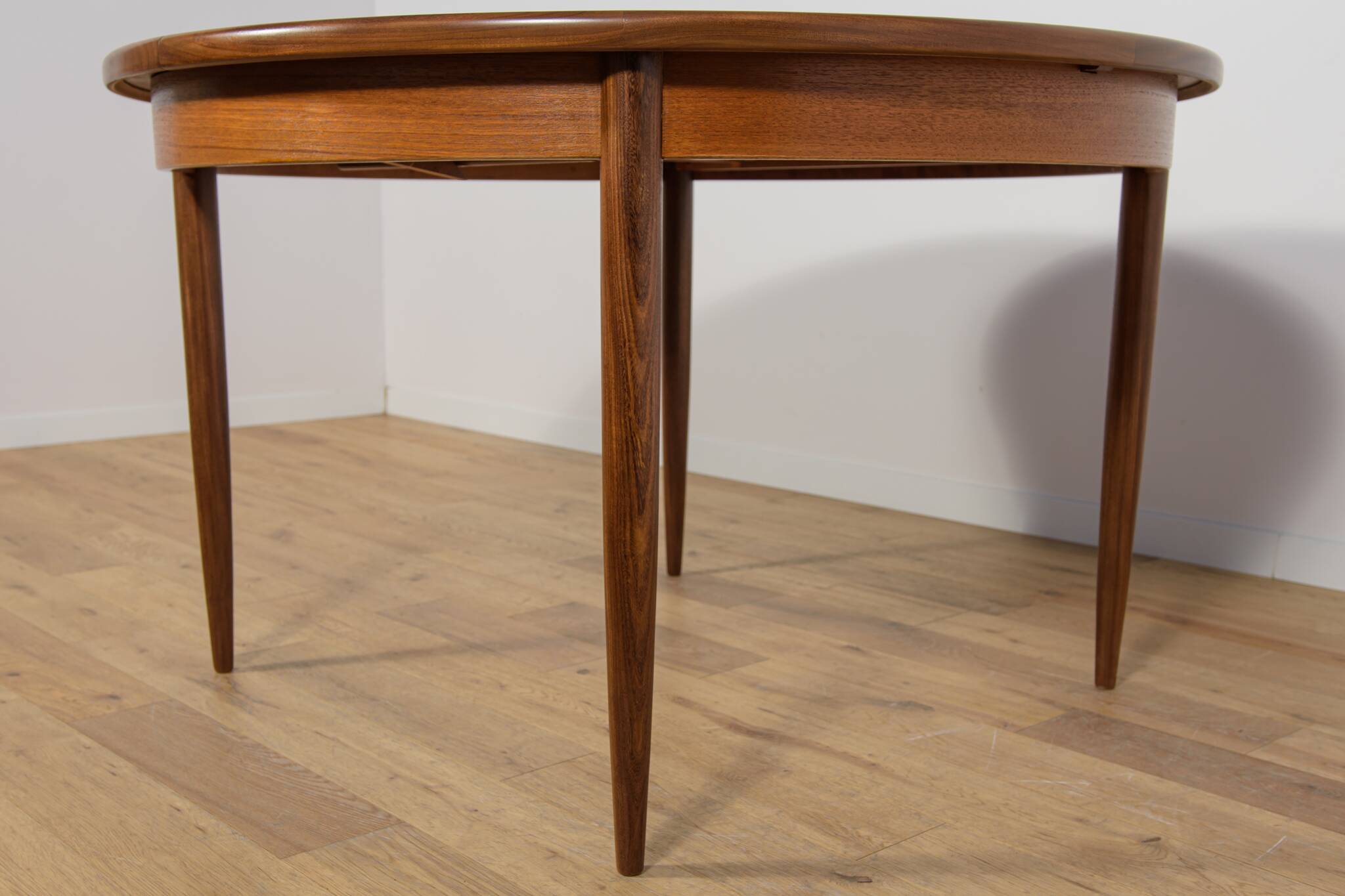 Mid-Century Teak Round Fresco Dining Table from G-Plan, United Knigdom.
