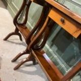 Pair of lyre bedside tables