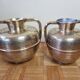 Pair of brass jars with double handles, Moroccan craftsmanship