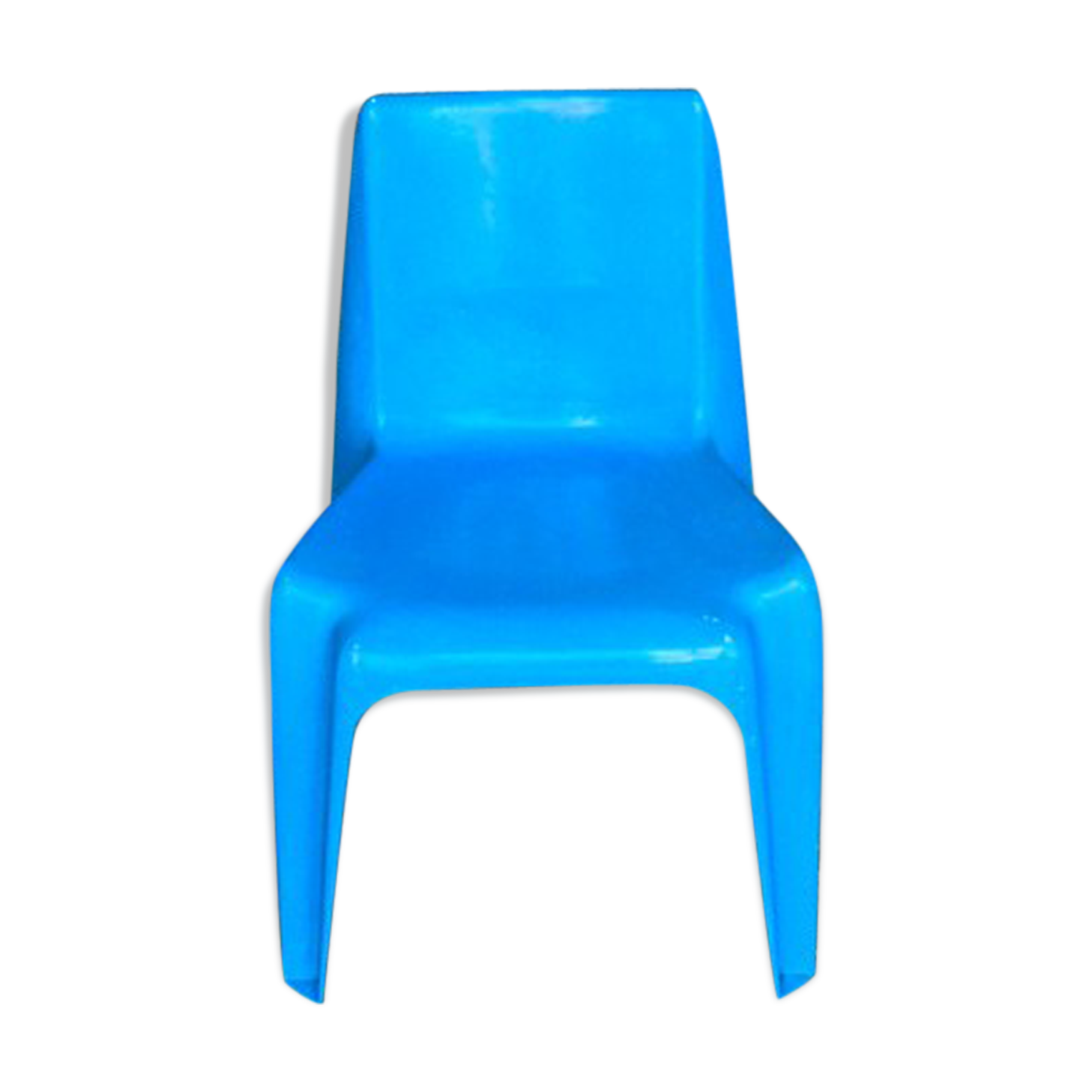 Chair blue casting by Helmut Batzner