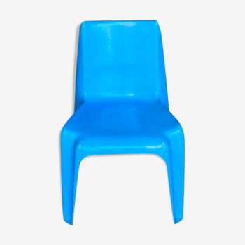 Chaise bleu moulage par Helmut Batzner