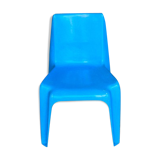 Chair blue casting by Helmut Batzner