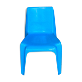 Chair blue casting by Helmut Batzner