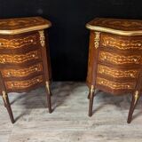 Pairs of louis xv style bedside tables