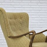 1960s, Danish armchair by Slagelse Møbelværk, model 157, velour.