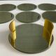 Série de 6 dessous de verre en miroir doré