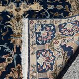 Tapis d'orient iran kashan - fait main - dimensions: 1, 42 x 2.00 mètres Laine et Soie