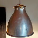 Suspension lampshade bell in vintage aluminum