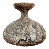 Vintage German brutalist studio mushroom vase by Gerhard Liebenthron, 1970s.