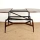 Table haute et basse Danoise en teck et bois laqué marron, modèle Smørrebrø