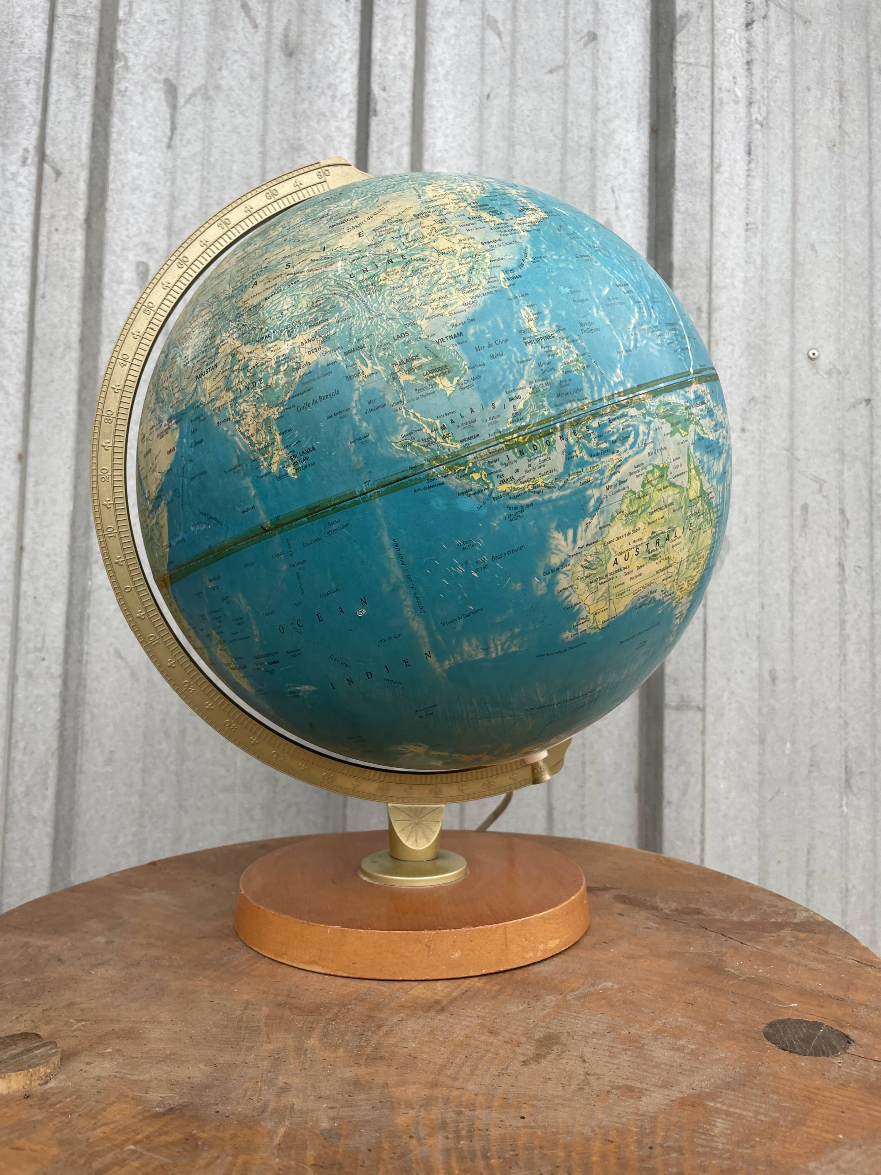 Illuminated Earth Globe