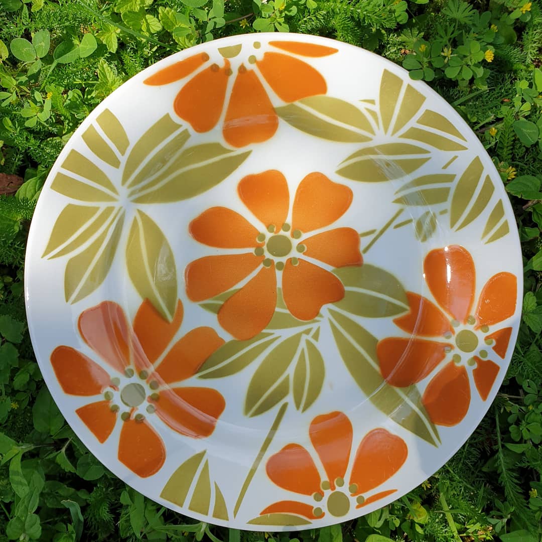 Suite of 7 dessert plates Digoin