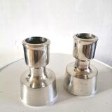 Pair of dansk candle holders in silver metal