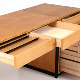 Bureau chêne modulable par Dieter Waeckerlin 1960's