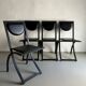 4 Black Sinus Chairs by Karl Friedrich Förster | Germany | 1990s