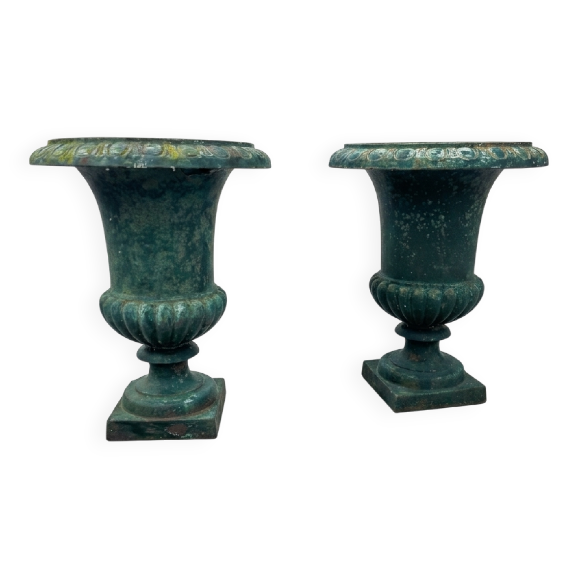Pair of antique Medici vases in cast iron