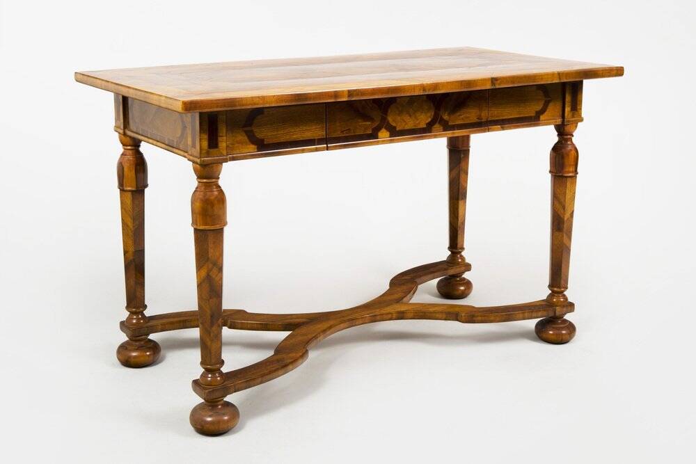 Baroque Table in Inlay & Walnut, Czech, 1770s