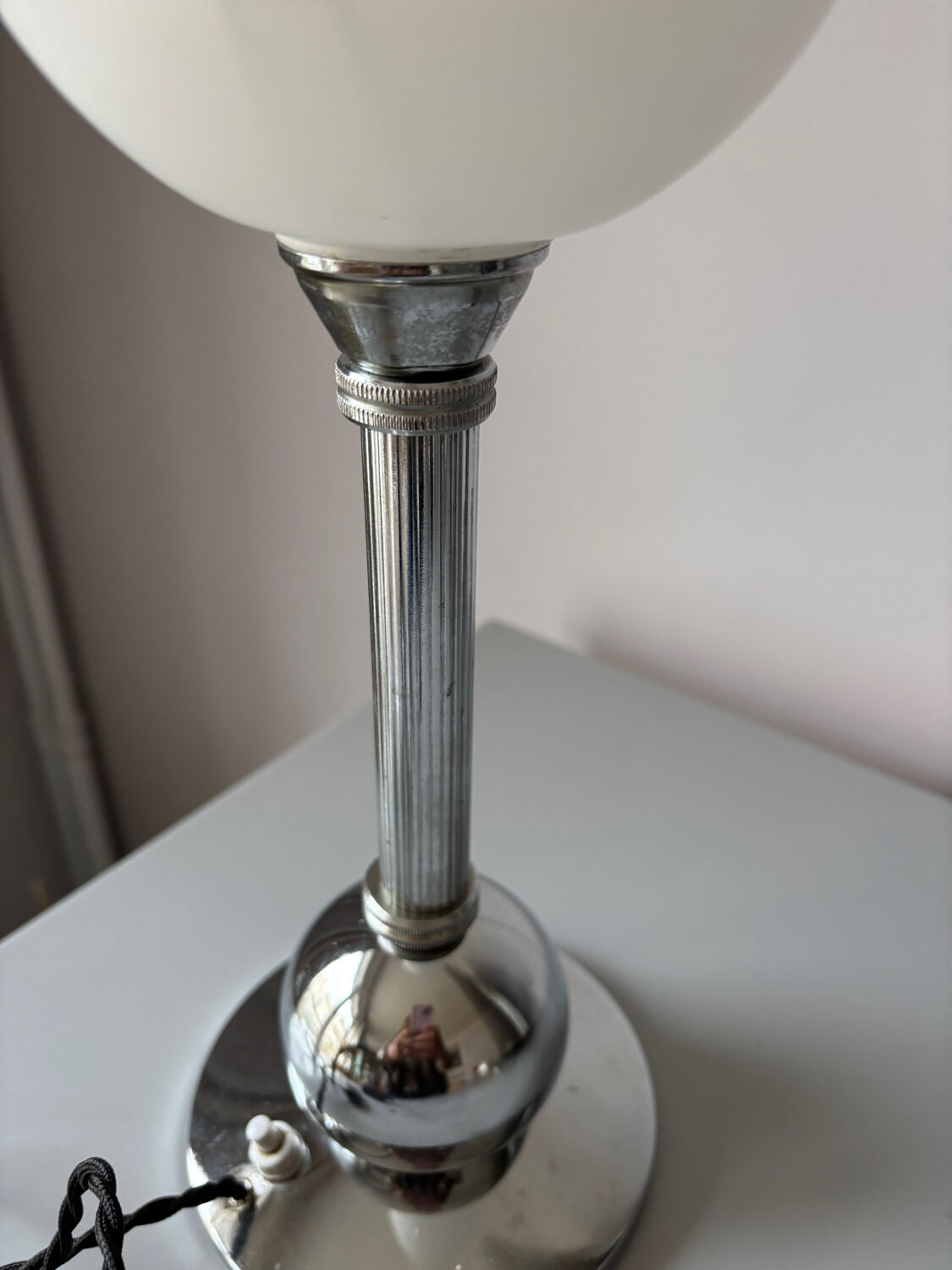 Lampe chromée vintage années 70