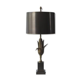 Gilt and patinated bronze corn lamp from Maison Charles, 1970s