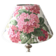 Abat-jour motif hortensias, fleurs cottage anglais,  tissu vintage