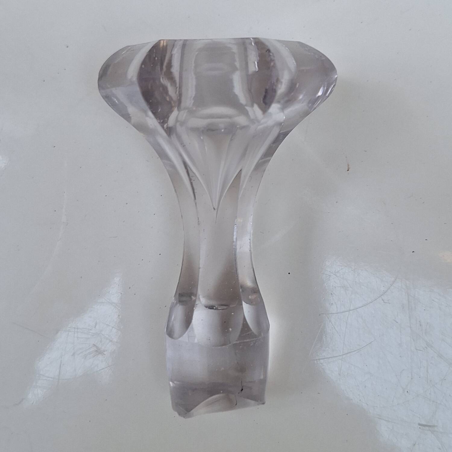 Baccarat molded crystal decanter, twisted bamboo