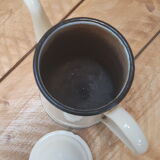 Cream metal teapot