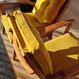 Pair scandinavian armchairs 50s