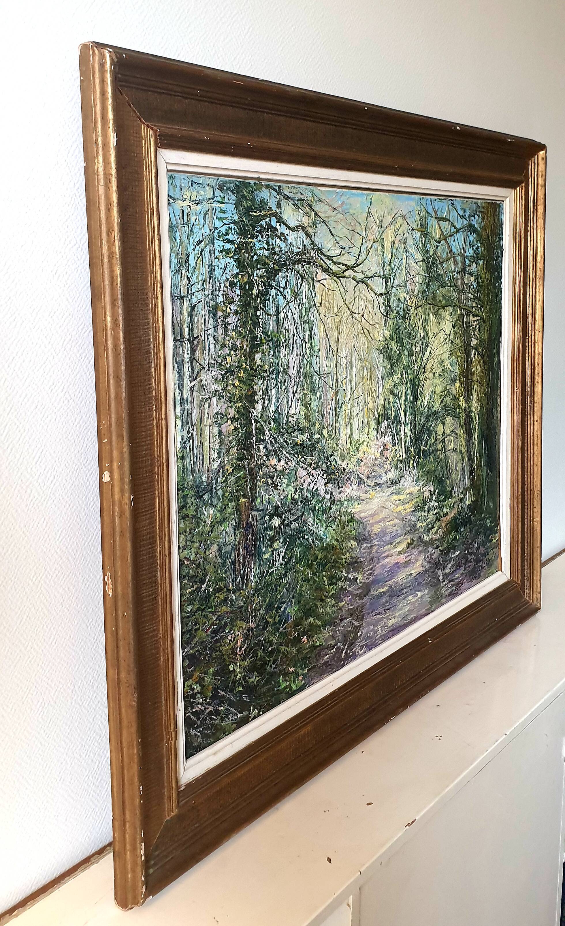 Large dated painting, signed and framed by the artist Maurice Bernard, 1933