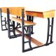 Large wooden school desk on wheels with desk flap, great for catering or the office