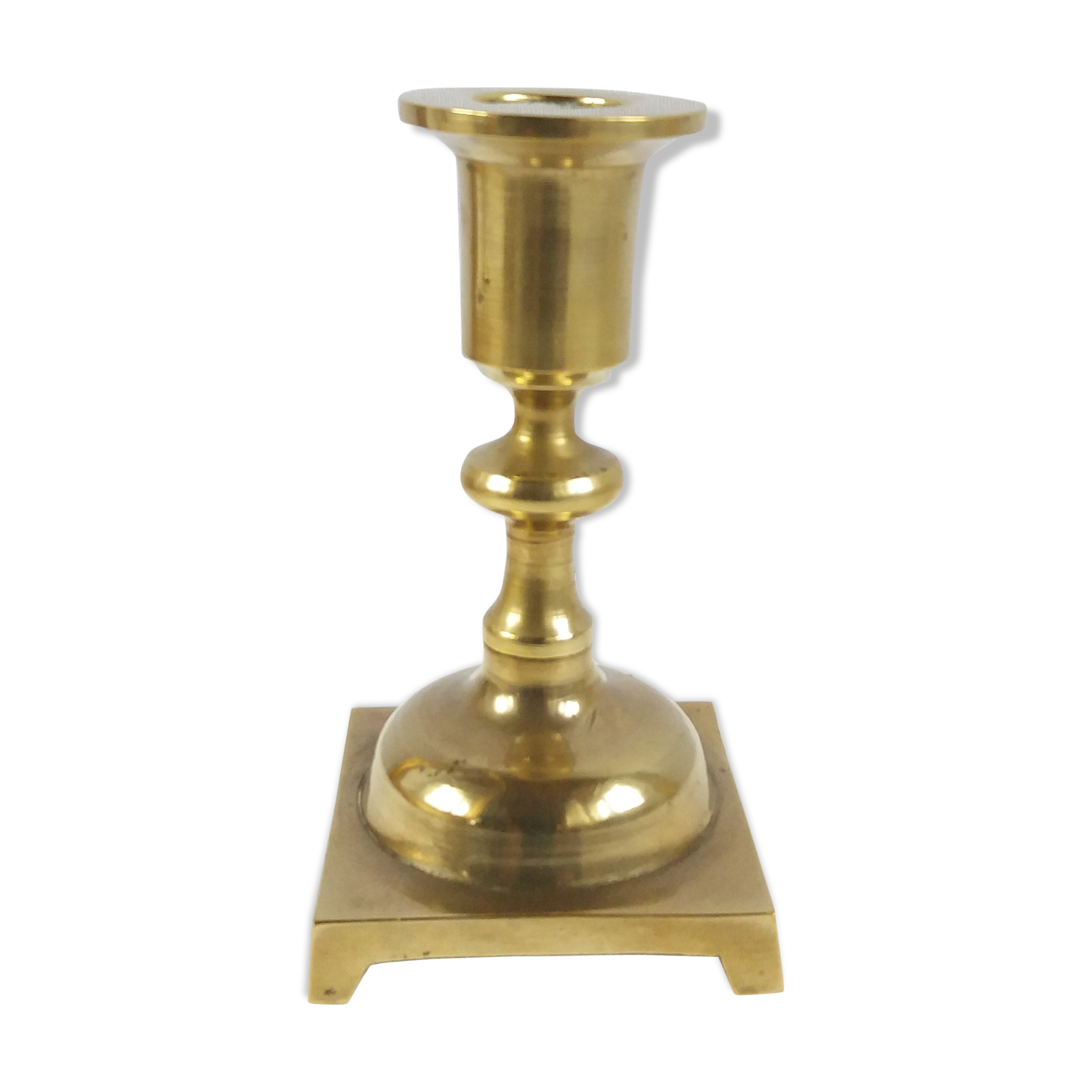 Golden brass candlestick