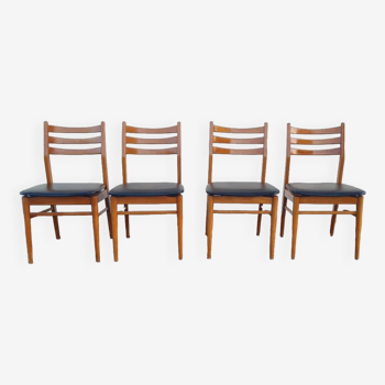 Set de quatres chaises scandinave 1960