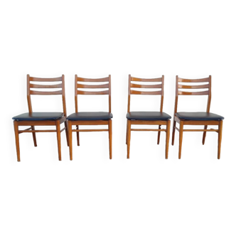 Set de quatres chaises scandinave 1960