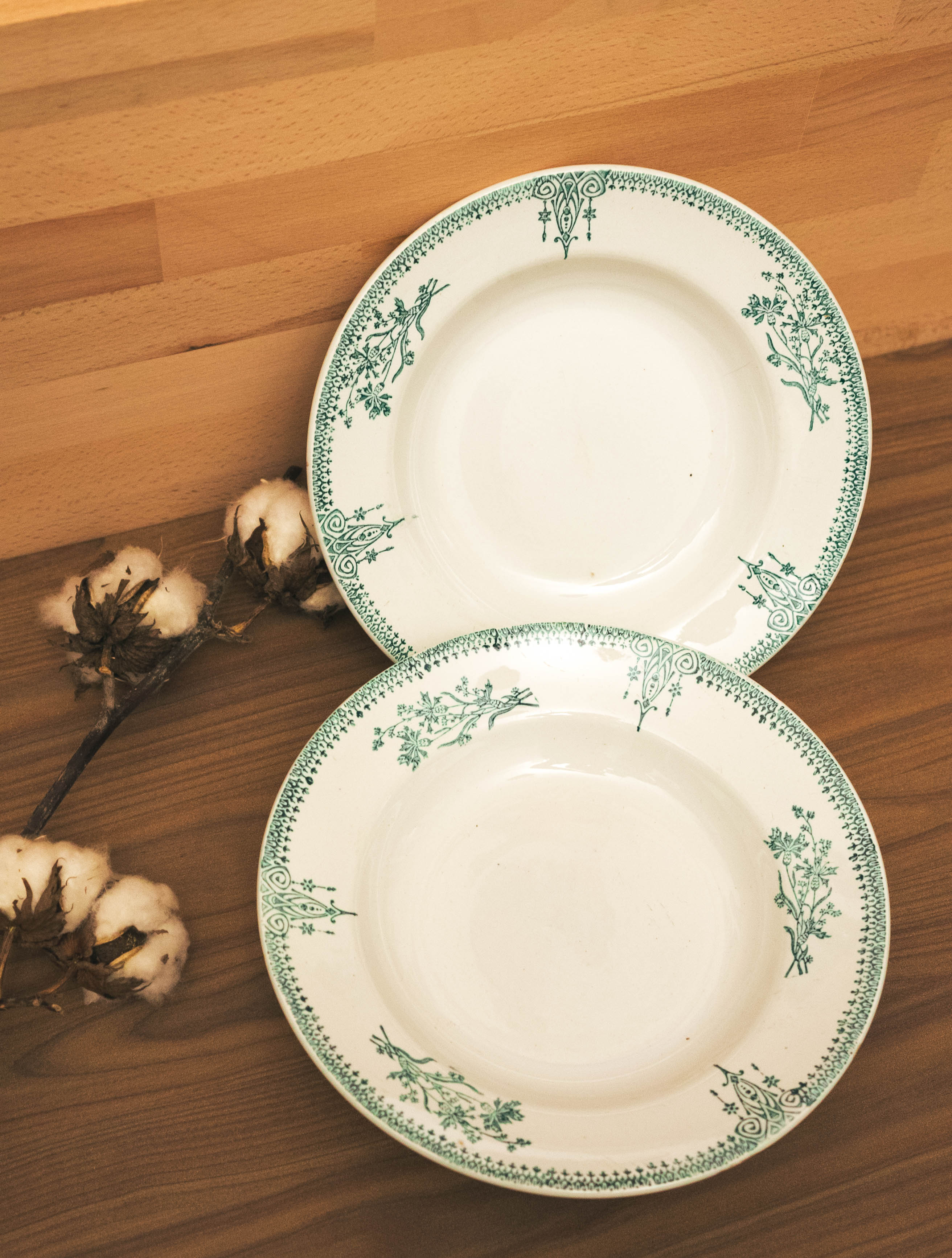 Set of 6 ceramic plates St-Amand