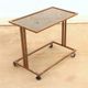Czechoslovak vintage serving trolley on wheels, mid-century bar cart, 1970s