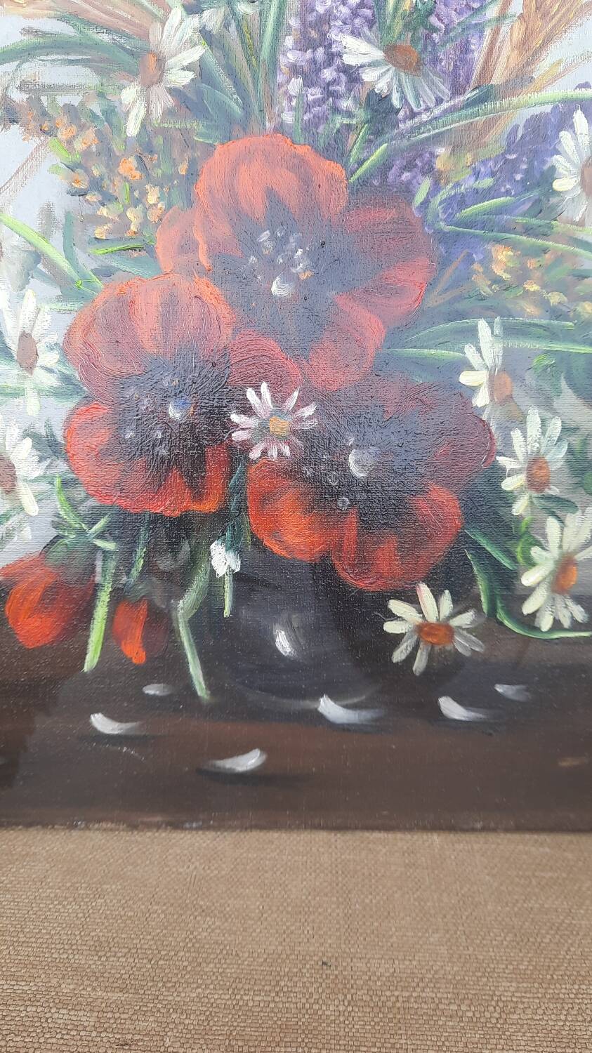 Painting painting bouquet of flowers