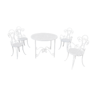 Old wrought iron garden furniture