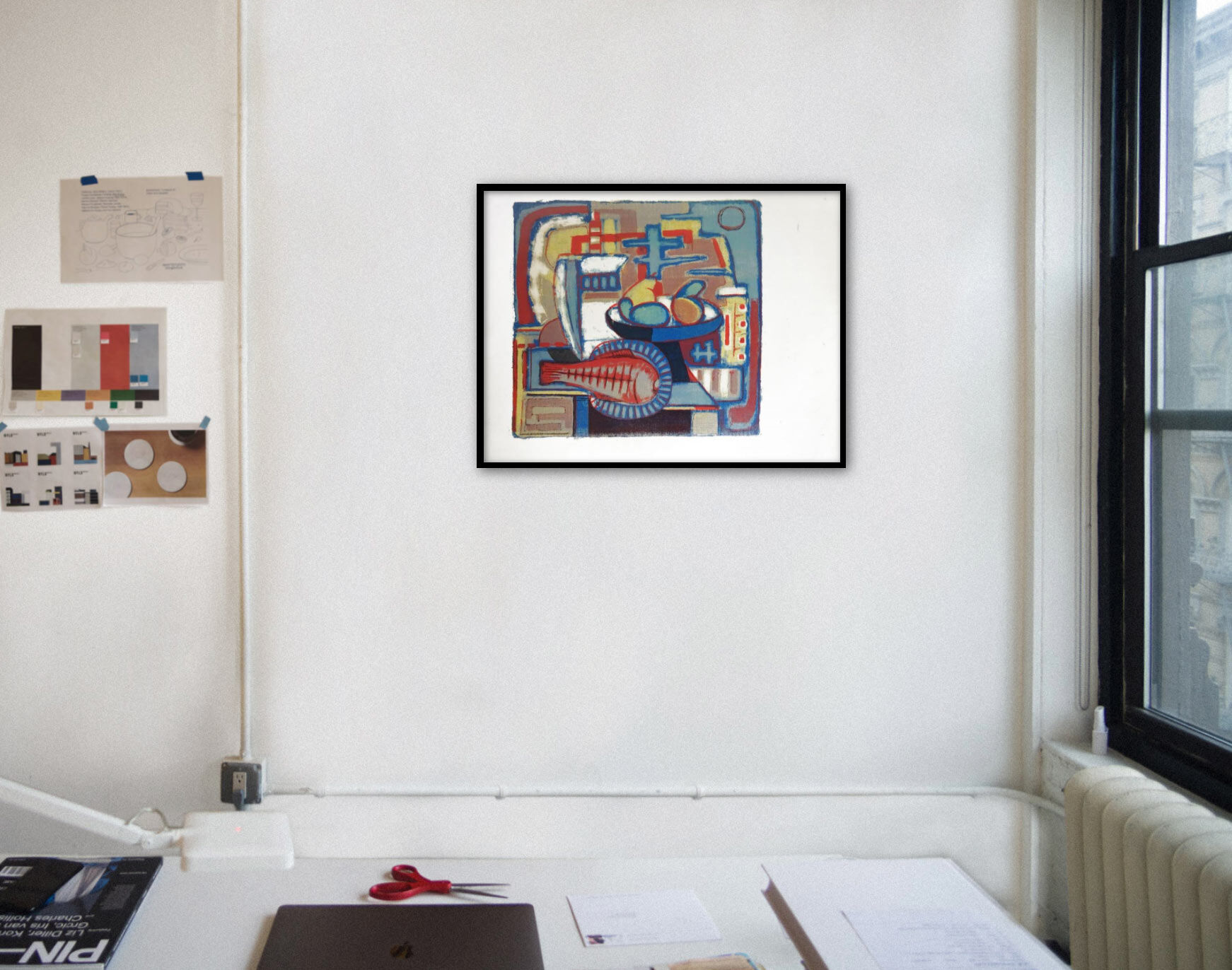 Mid-century Modern German lithograph