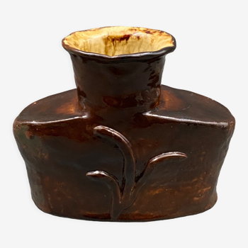 Vase en terre par Cnani 1970 poterie