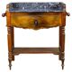 Table d'appoint en bois et marbre XIXème siècle