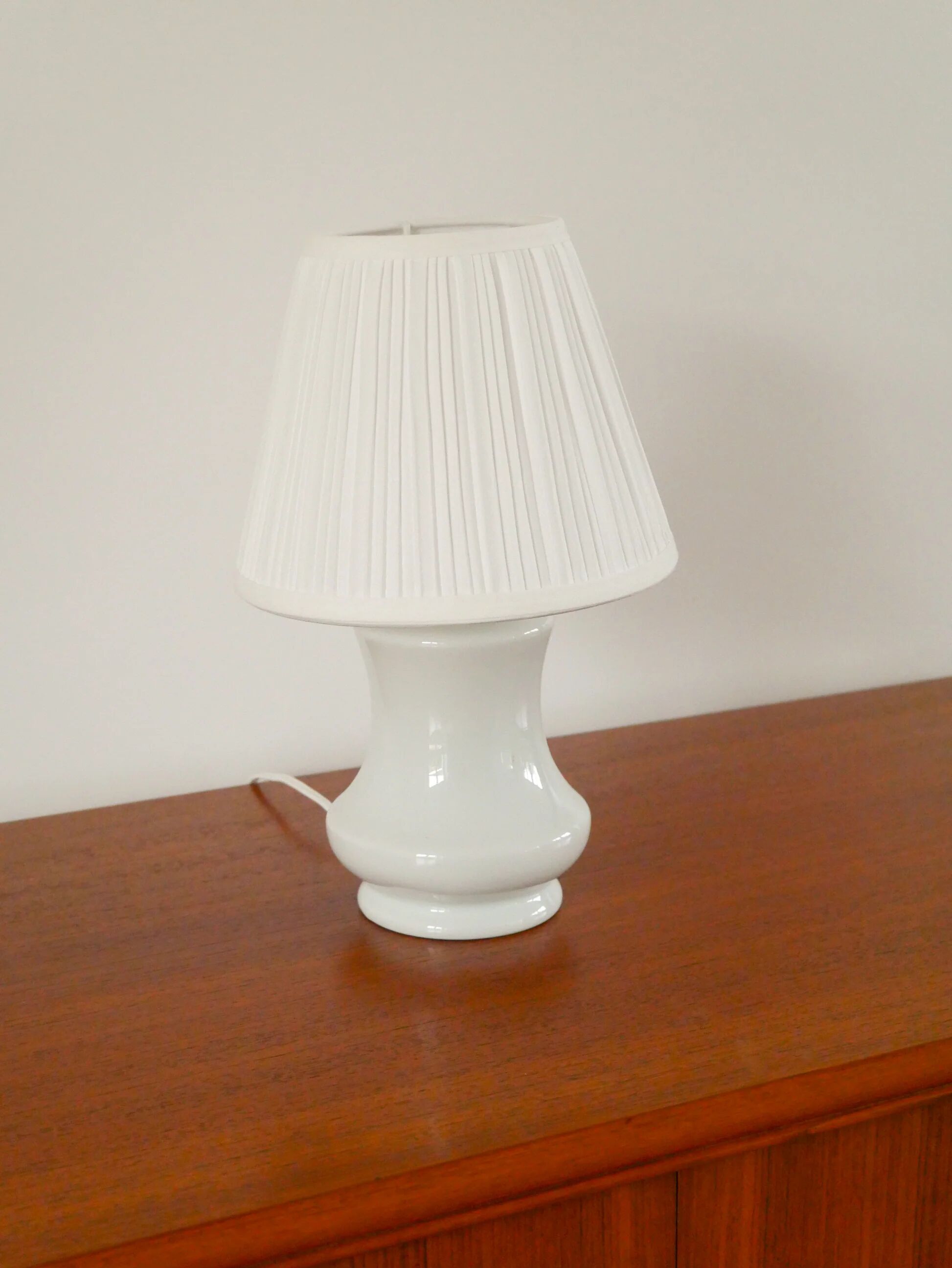 Table lamp in ceramic, white, 1960