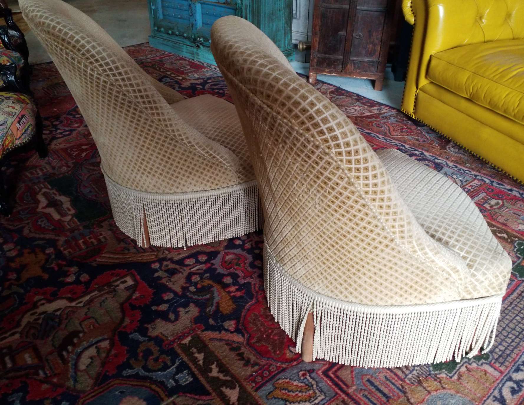 Pair of toad armchairs