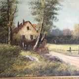 Pair two oil paintings on canvas