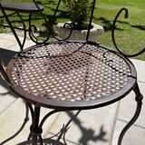 Fauteuil de jardin en fer forgé artisanal