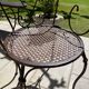 Fauteuil de jardin en fer forgé artisanal