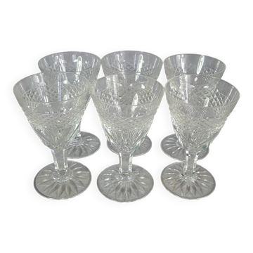 Set of 6 antique cut crystal aperitif glasses. Perfect condition. SC