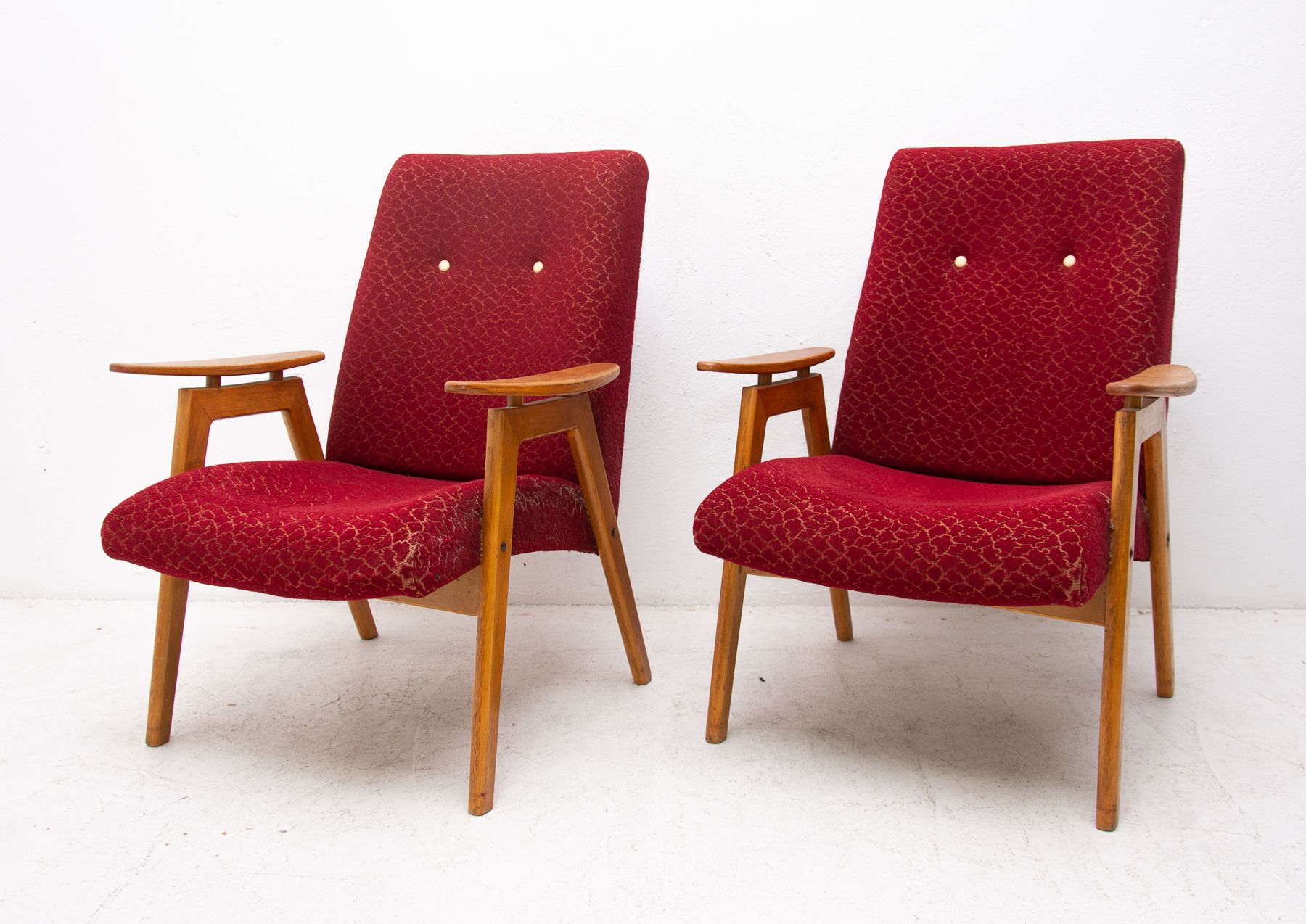 Pair of armchairs by Jaroslav Šmídek for UP závody, 1960´s