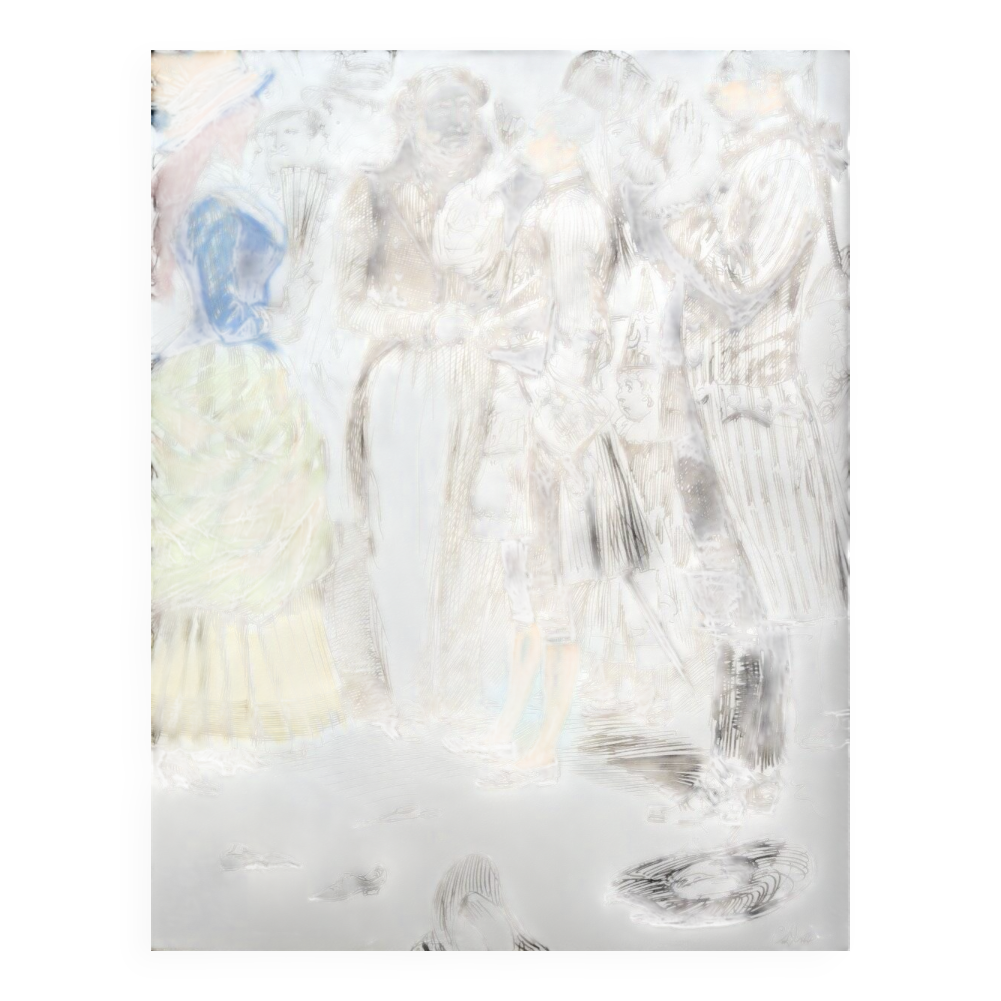 Edouard Detaille (1848-1912) Scène De Carnaval, Aquarelle Signée