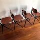Set of 4 vintage chairs and design feet compass Marko by Kooistra